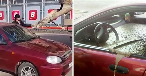 Man Gets Mad At Cheating Wife Fills Her Car With Concrete To Take