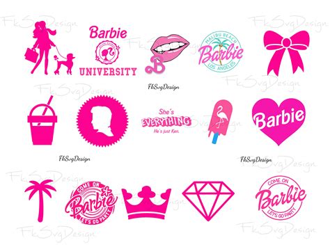 Barbi Svg Bundle Pink Logo Barb Svg Bundle Girls Svg Svg Files For