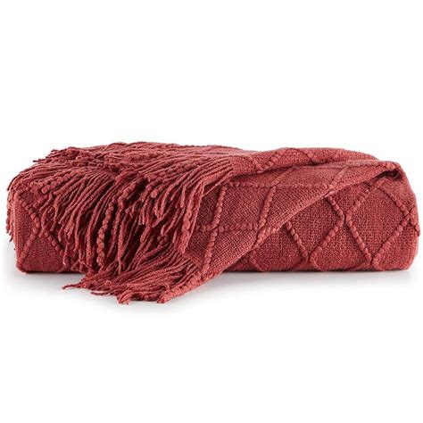 Burgundy Throw Blanket Rezlan Uae