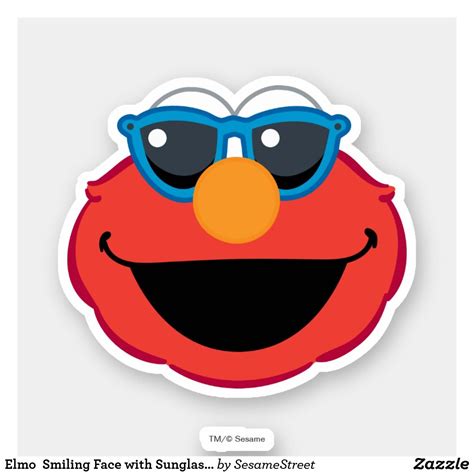 Elmo Smiling Face With Sunglasses Sticker Smile Face Elmo Icon Emoji