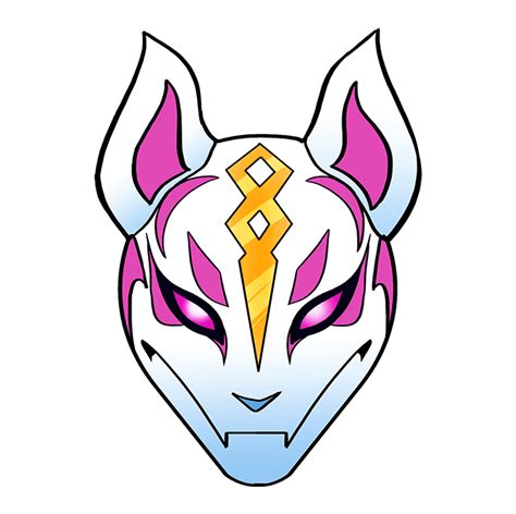 How To Draw Drift Mask From Fortnite With Images Easy Drawings