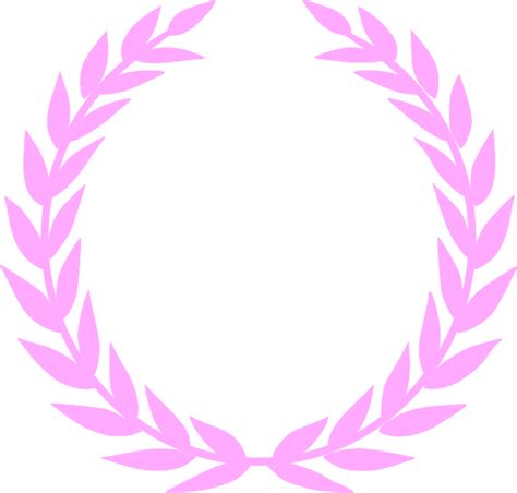 Laurel Pink Wreath Clip Art at Clker.com - vector clip art online