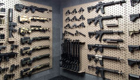 Custom Gun Room Design With Modular Weapons And Gear Storage Racks