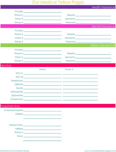 This planner includes 26 editable pages. 7 Best Images of Medical Binder Printables - Free ...