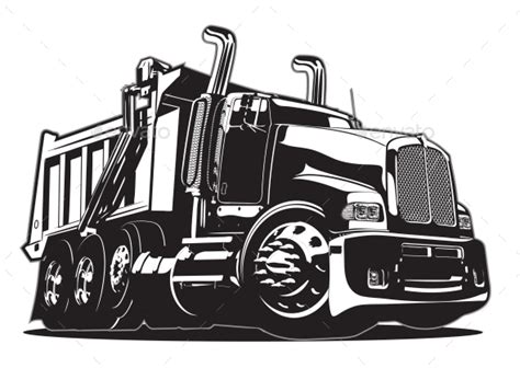 Download Vector Cartoon Dump Truck by Mechanik | GraphicRiver