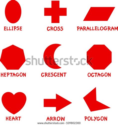 Illustration Basic Geometric Shapes Captions Children Image