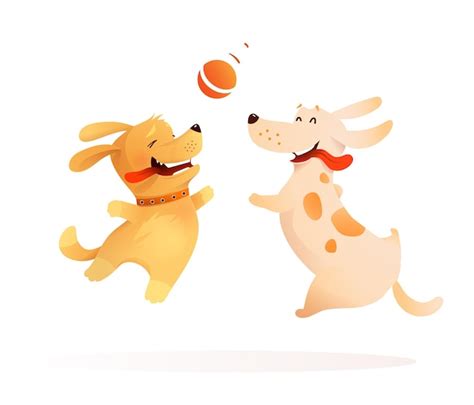 Dois Melhores Amigos De Cães Brincando Juntos Cachorro E Um Cachorro