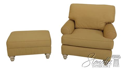 31823ec Clayton Marcus Gold Upholstered Chair And Ottoman Stenella