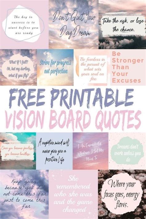 Free Vision Board Words Printable
