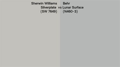 Sherwin Williams Silverplate Sw 7649 Vs Behr Lunar Surface N460 3