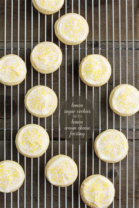 1 cup butter, softened 1/2 cup powdered sugar 1 1/4 cups flour 3/4 cup cornstarch frosting: Recipe Redux: Lemon Sugar Cookies with Lemon Cream Cheese ...