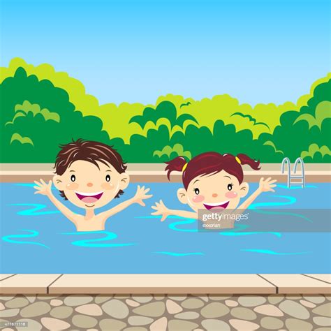 Check spelling or type a new query. Happy Children Swimming In The Pool High-Res Vector ...