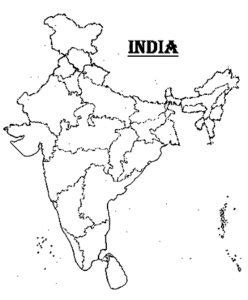 Blank Political Map Of India Printable Graphics