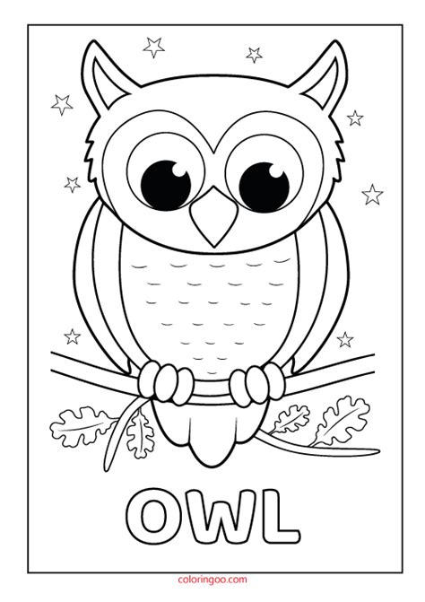 Printable Cartoon Owl Coloring Pages Shyannfvhebert