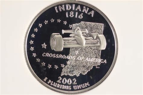 2002 S Silver Indiana Quarter Ngc Pf70 Ultra Cameo