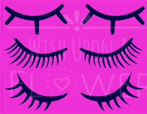 Unicorn Eyelash Template 3 Unicorn Lashes Unicorn Svg Etsy