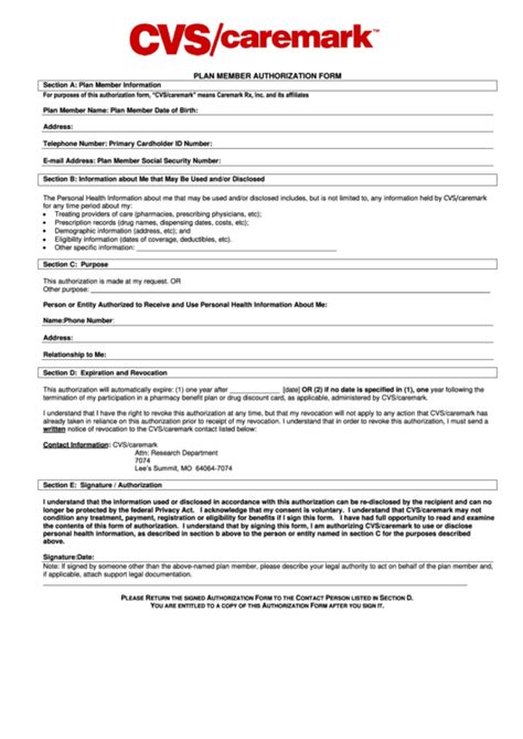 Cvs Caremark Appeal Form Printable