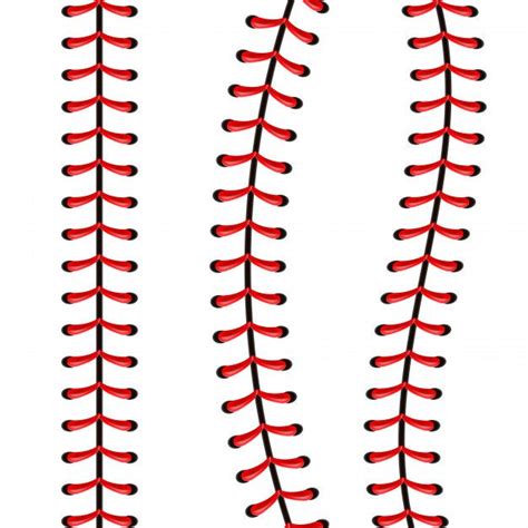 Sports Baseball Ball Stitches Red Lace Premium Vector Freepik