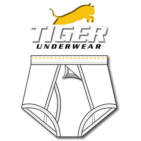 Boys White Gold Dash Training Brief Tiger Underwear