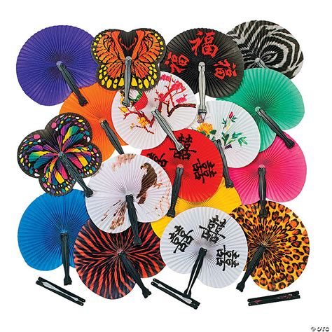 Mega Folding Hand Fan Assortment Oriental Trading