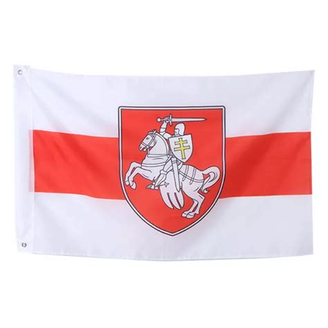Belarus Knight Pagonya Flag 90x150cm Belarusian Ensign With Coat Of