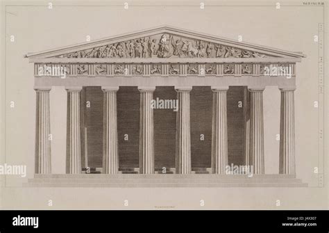The Elevation Of The Portico Of The Parthenon Stuart James And Revett