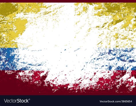 Colombian Flag Grunge Background Royalty Free Vector Image