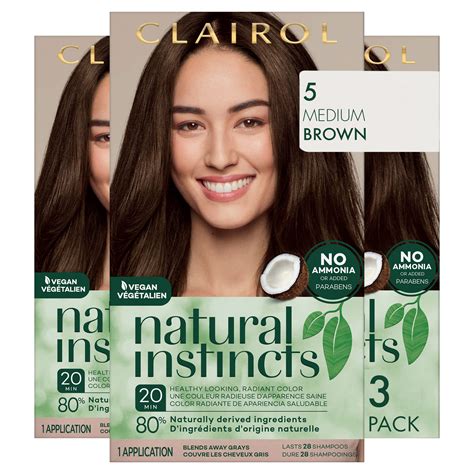 Buy Clairolnatural Instincts Demi Permanent Hair Dye 5 Medium Brown