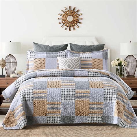 Finlonte Quilt Sets Queen 100 Cotton Queen Size Bed Quilt