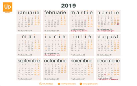 Pick Zile Lucratoare 2020 Calendar Printables Free Blank