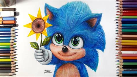 Speed Drawing Sonic The Hedgehog Baby Sonic Fame Art Youtube