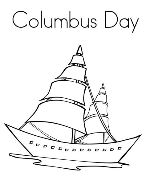Happy Columbus Day Coloring Page : Kids Play Color | Happy columbus day