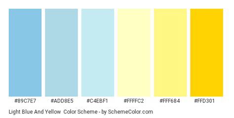 Light Blue And Yellow Color Scheme Blue