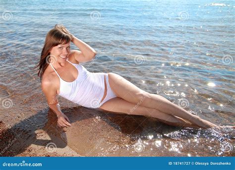 Cheerful Beauty On Beach Stock Image Image Of Ocean