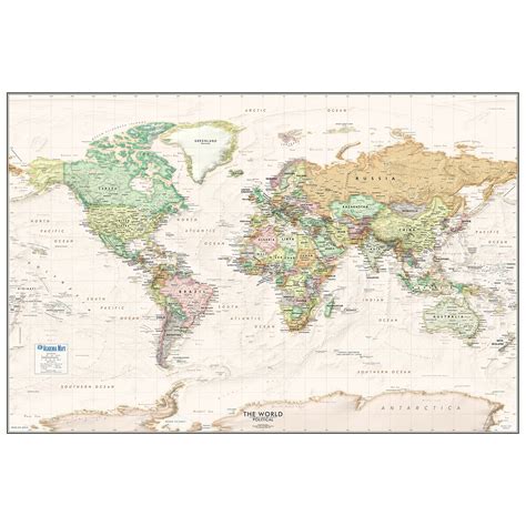 Large Blue Ocean World Wall Map X Detailed World Wall Map World Map