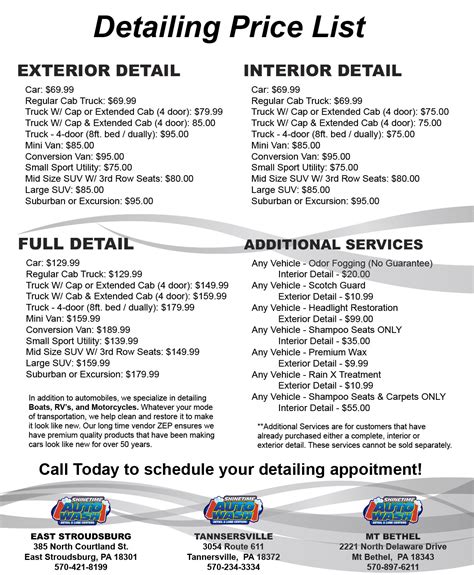 Once you see a service plan you like just click on it! Car Detailing Price List Template - klauuuudia