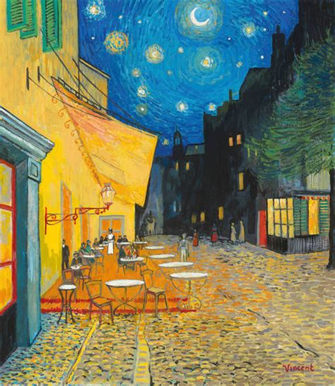 Starry Night With Café Terrace Place Du Forum John Myatt Castle