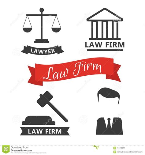 Lawyer Concept. Lawyer Icons In Flat Style. Lawyer Sign 