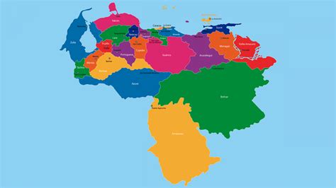 Mapa Político De Venezuela