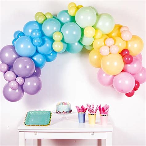 Pastel Rainbow Diy Garland Balloon Arch Kit Partyrama