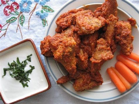 They're baked in root beer barbecue sauce and they're amazing. Vegan for the People: Thai Red Curry Seitan Wings and ...