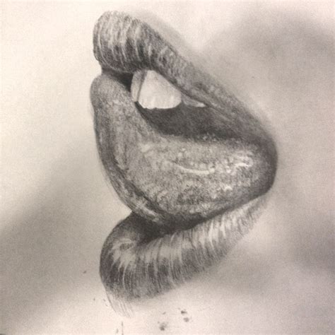 Dripping Lip Pencil Drawing By Amelia Taylor Lips Sketch Lips Drawing Cool Pencil
