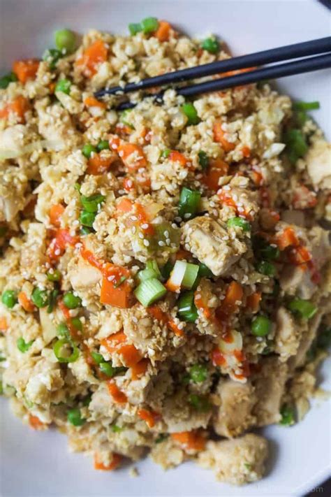 Start by browning some chicken breasts, then add condensed cream of chicken. 15 Minute Cauliflower Chicken Fried Rice | Recipe in 2020 ...