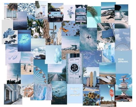 Into The Blue Collage Kit Photo Collage Etsy Wall Collage Photo