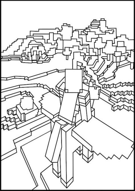 Free kids printable Minecraft coloring page Dragon
