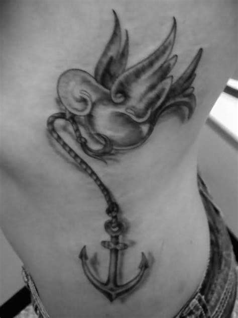 Flying Bird With Anchor Tattoomagz › Tattoo Designs Ink Works