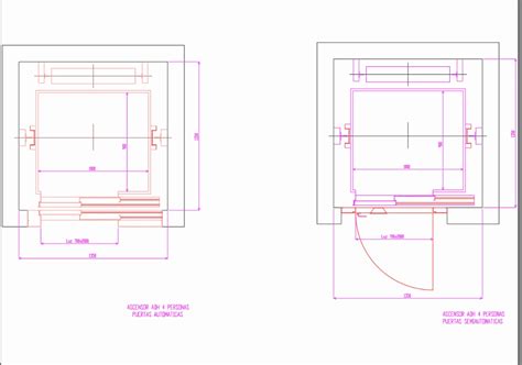 Elevator In Top View In Autocad Download Cad Free 1883 Kb Bibliocad