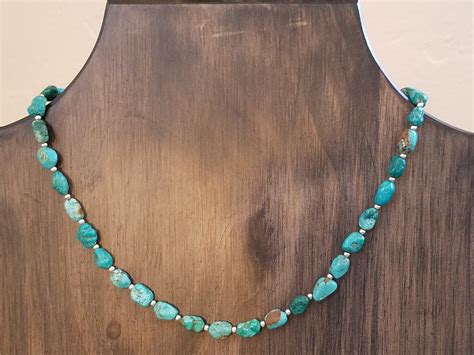 Nevada Turquoise Nugget Necklace NKL20 01