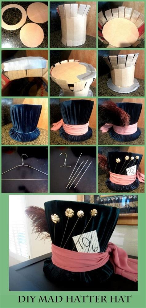 Diy Mad Hatter Hat From Cardboard And Fabric By Rosalyn Diy Mad