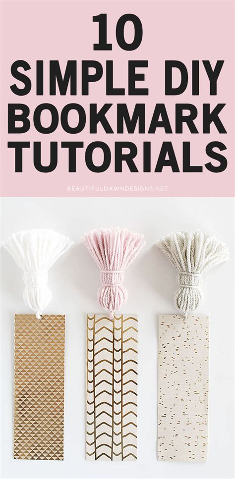 10 easy diy bookmark tutorials beautiful dawn designs in 2023
